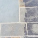 A comparison of pressure washing on stonework before and after